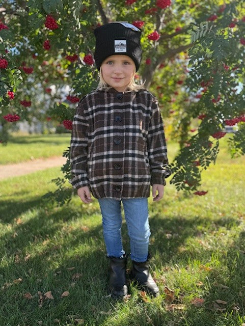 Girl's Flannel Hoodie Jacket