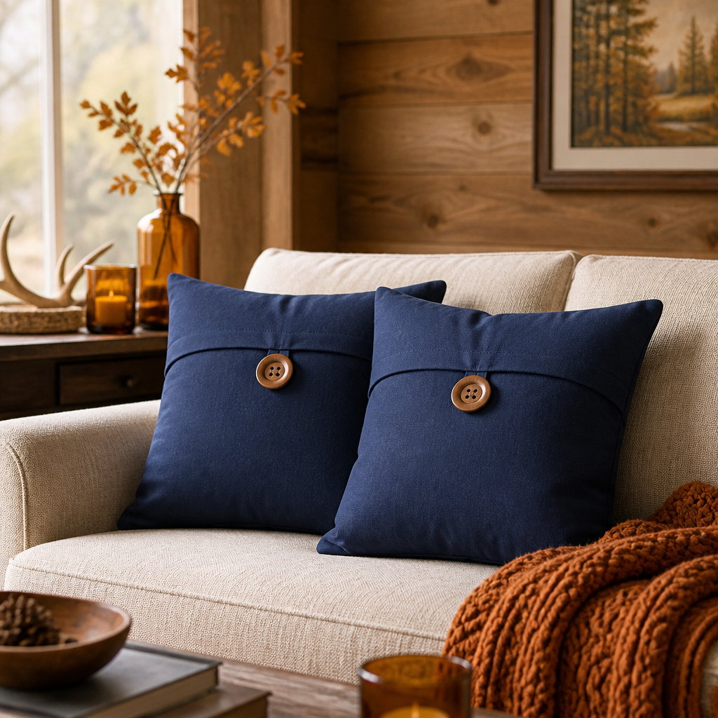 Envelope Pillow With Button Closure