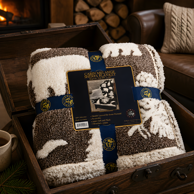 Pine Cabin Melange Blanket