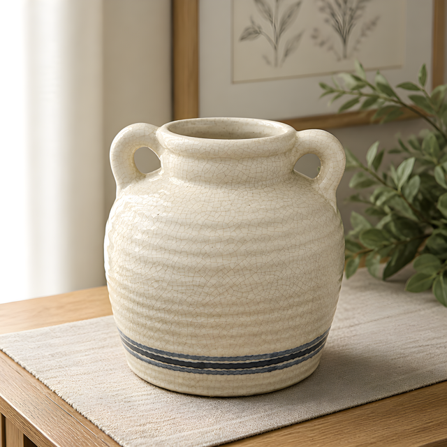 Edaline Crackle Jug Vase