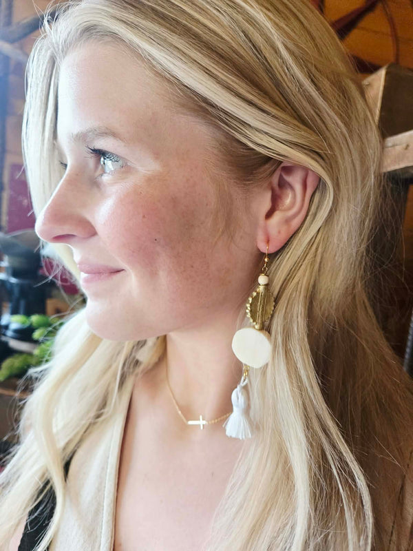 Beaded Tassel Earrings