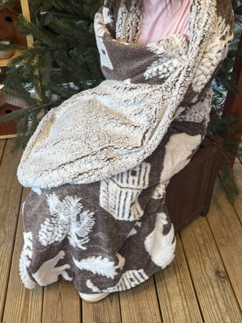 Pine Cabin Melange Blanket