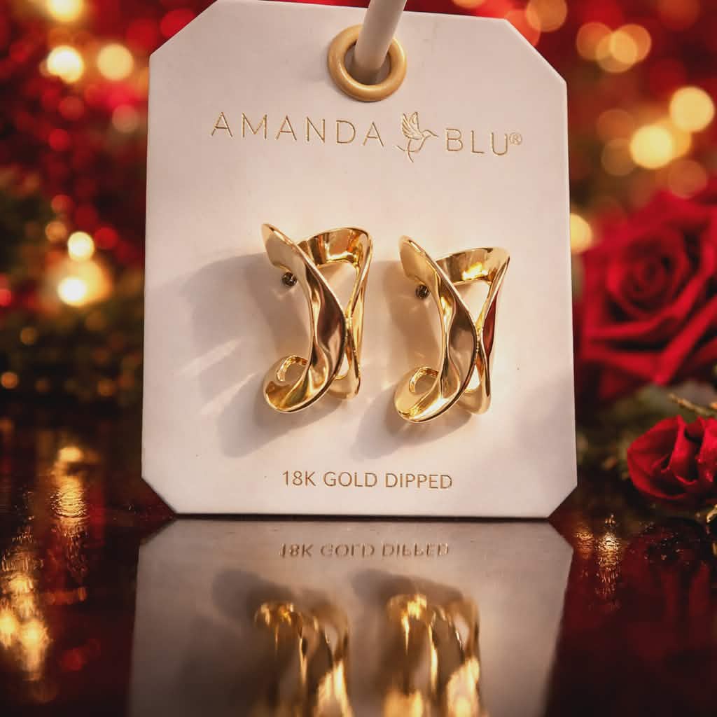 Taylor Folded Hoop | Polished Gold