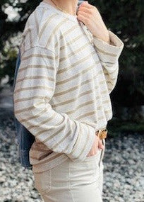 Crew Neck Top W/Cuff