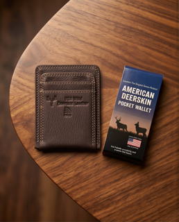 American Deerskin Front Pocket Wallet + Chip Reader Protection
