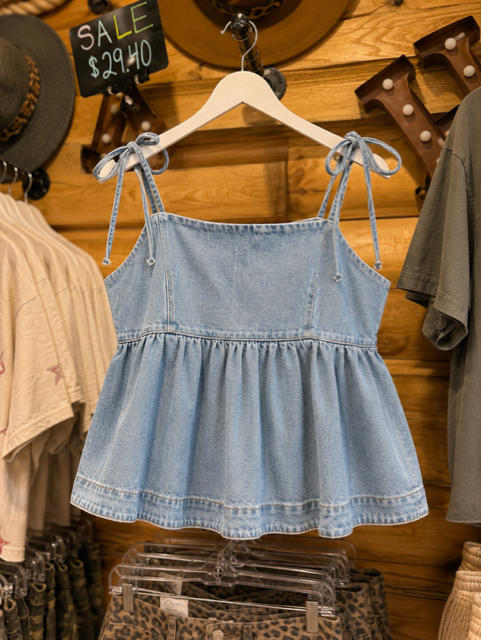 Bluebell Denim Babydoll Tank