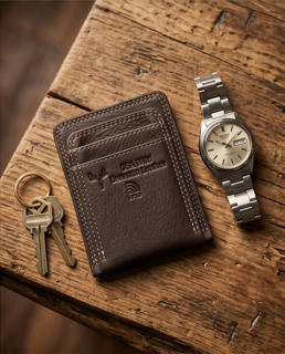 American Deerskin Front Pocket Wallet + Chip Reader Protection