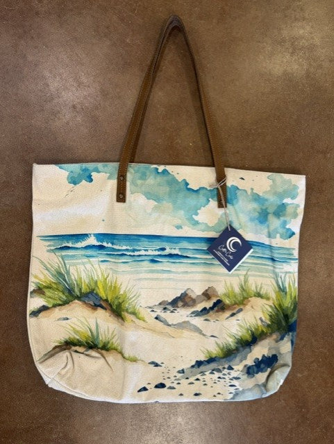 Cotton & Leather Tote