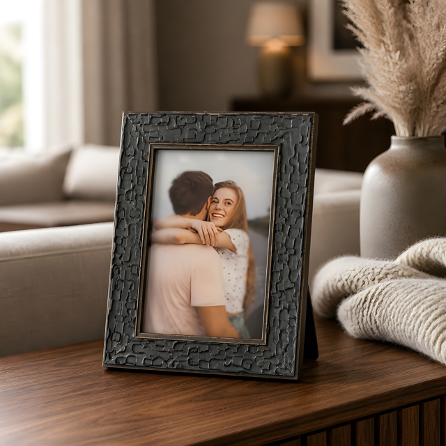 Gray Square + Gold Frame