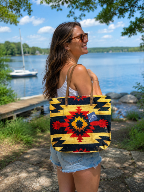Cotton & Leather Tote