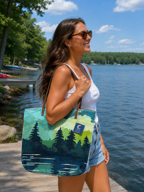 Cotton & Leather Tote