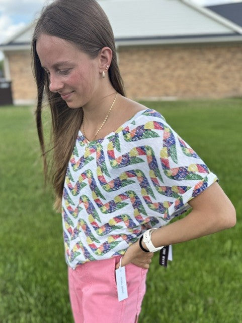 Tribal Mosaic Placement Print Top