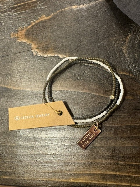 Bead Triple Wrap Bracelet