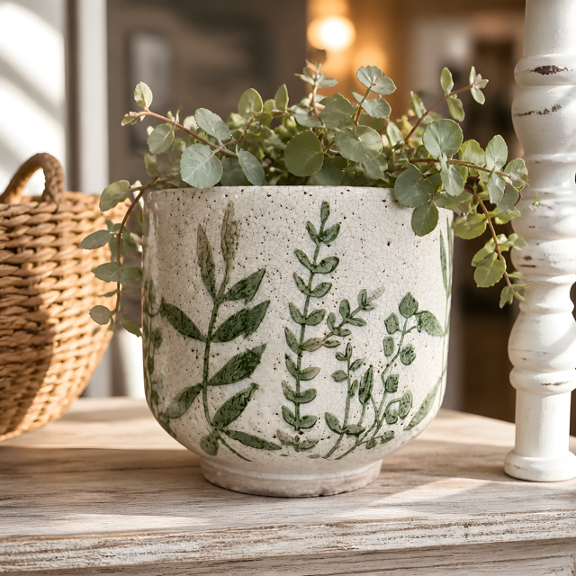 Foliage Footed Planter