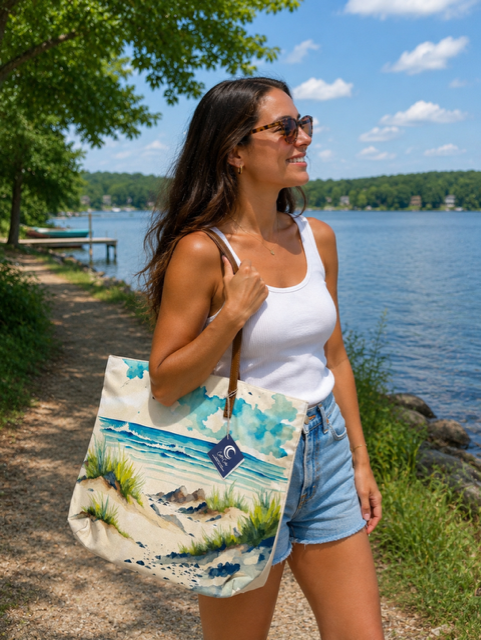 Cotton & Leather Tote
