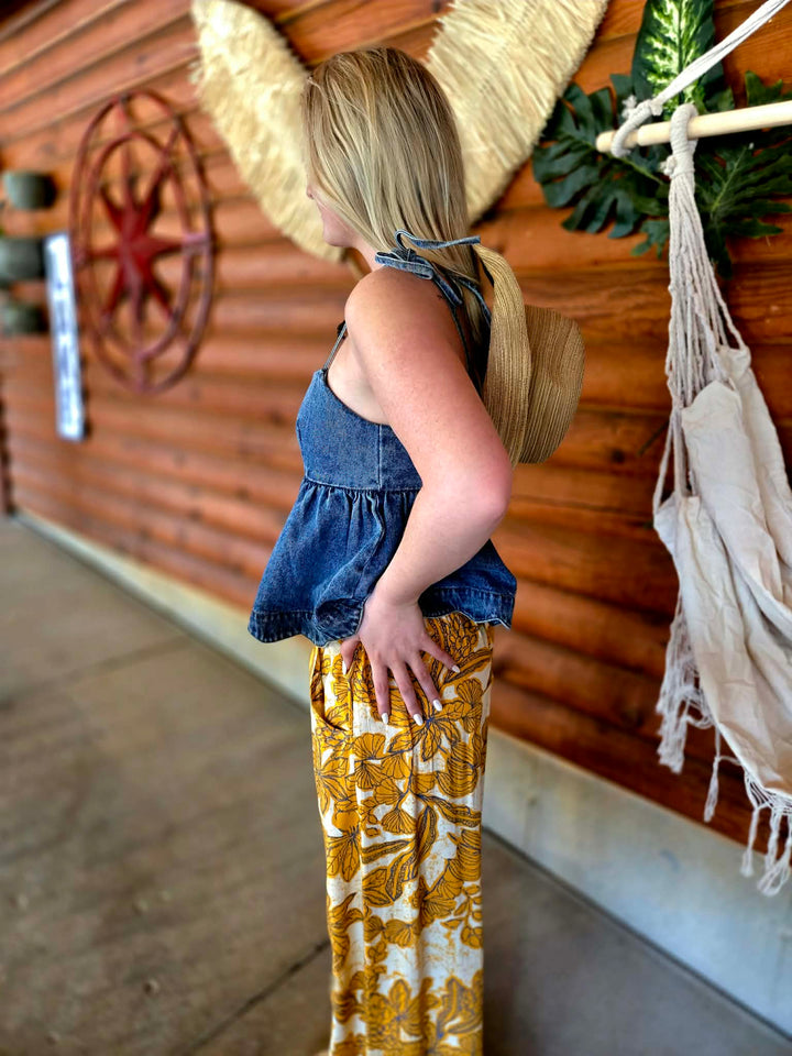 Bluebell Denim Babydoll Tank