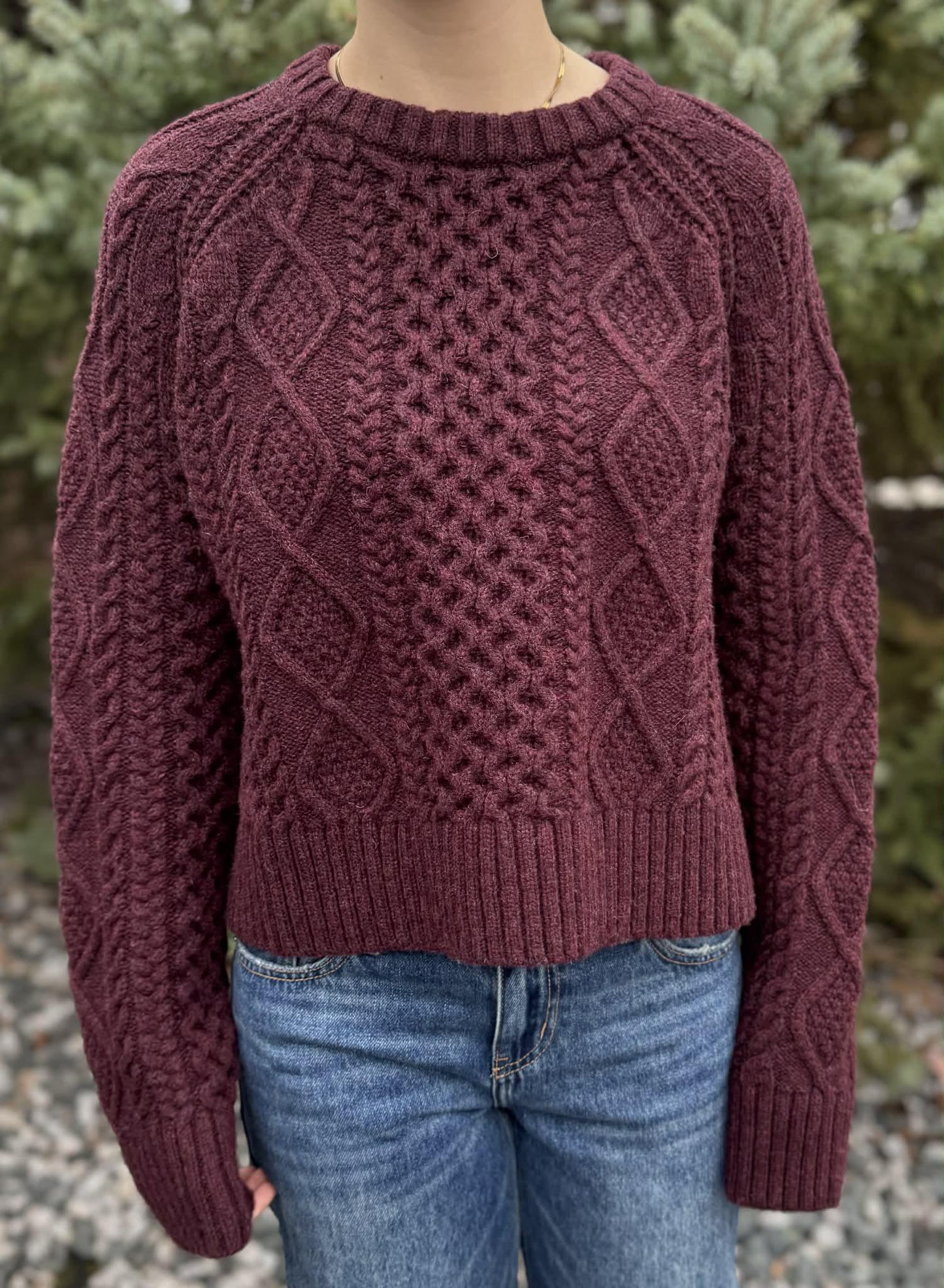 Cropped Fisherman Sweater