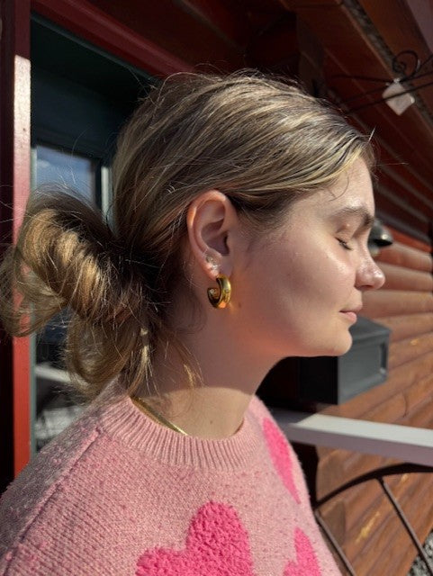 Chunky Tube Hoops | Gold