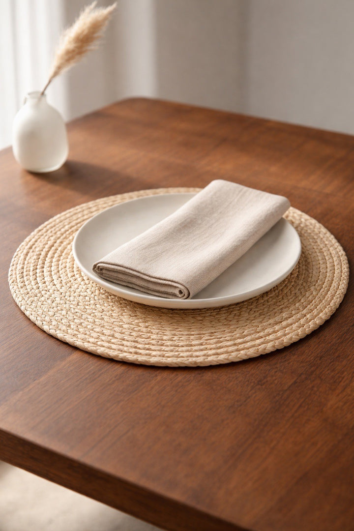 WHITE SEAGRASS ROUND PLACEMAT