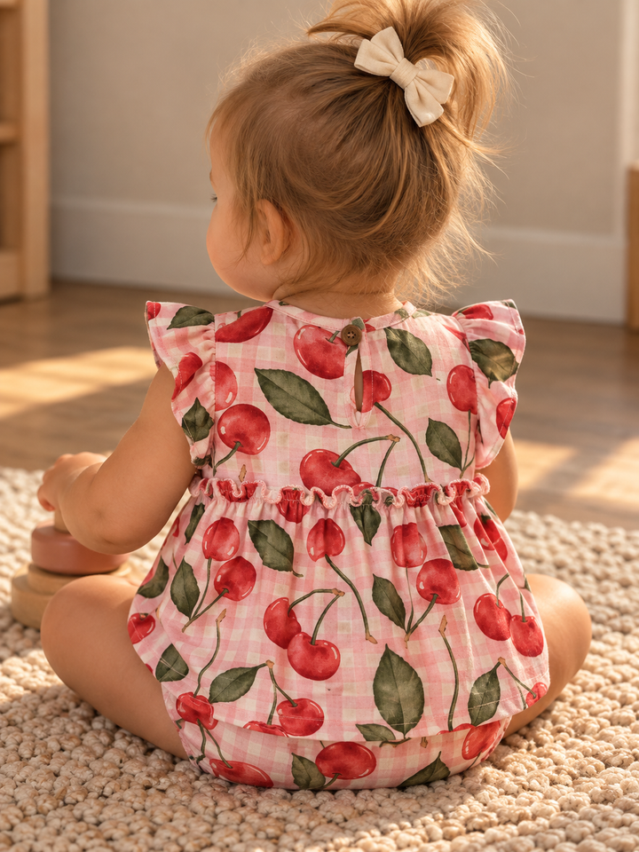 Flutter Sleeve Bamboo Skirted Dress Body Suit