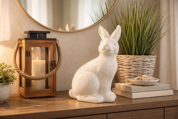 Edaline Crackle Bunny Figure