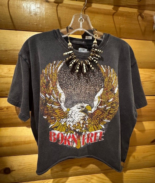Born Free Oversized 90's vibe Cropped T-Shirt