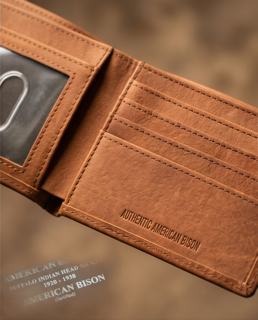 Bison Bifold Wallet + Nickel