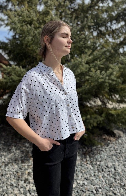 Polka Dot Button-up Shirt