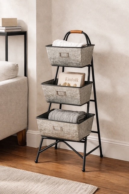 METAL 3 TIERED PLANTER