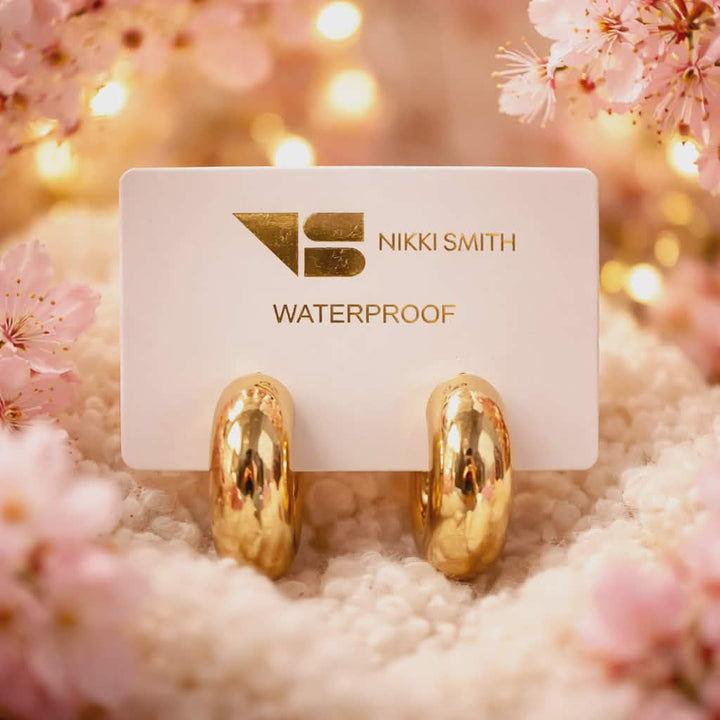 Chunky Tube Hoops | Gold