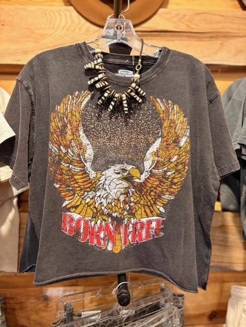 Born Free Oversized 90's vibe Cropped T-Shirt