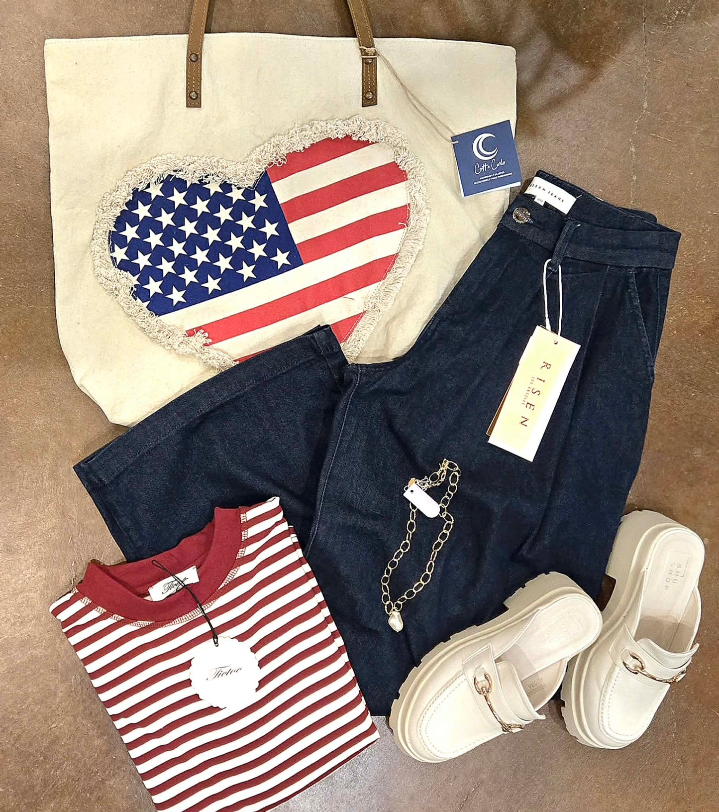 Cotton & Leather Tote