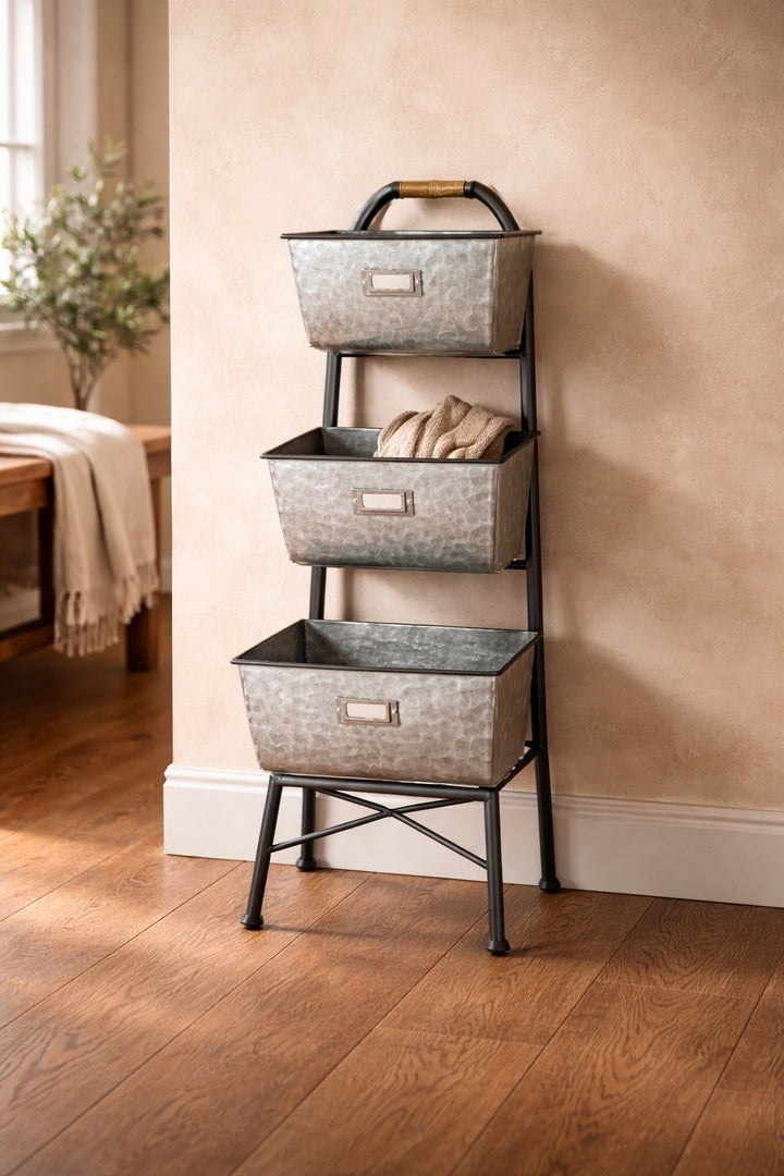 METAL 3 TIERED PLANTER