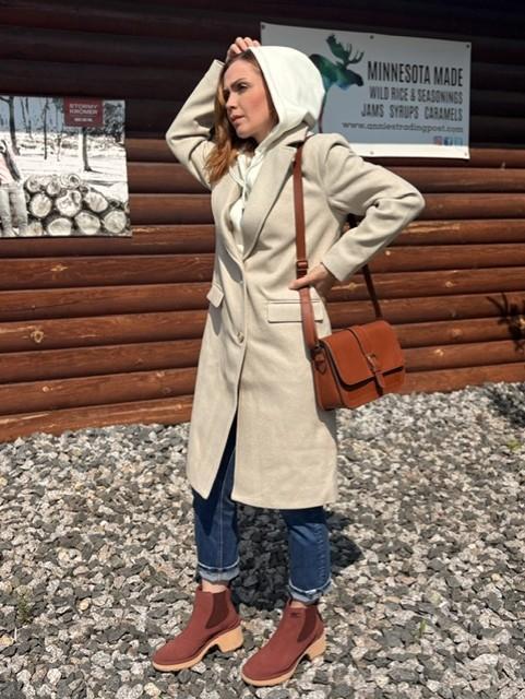 Car Coat With Fooler Hoodie