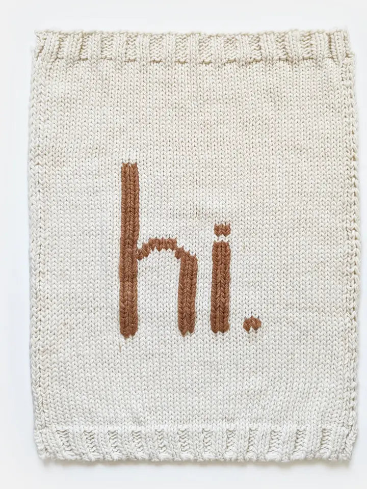 hi. Hand Knit Beanie/Blanket