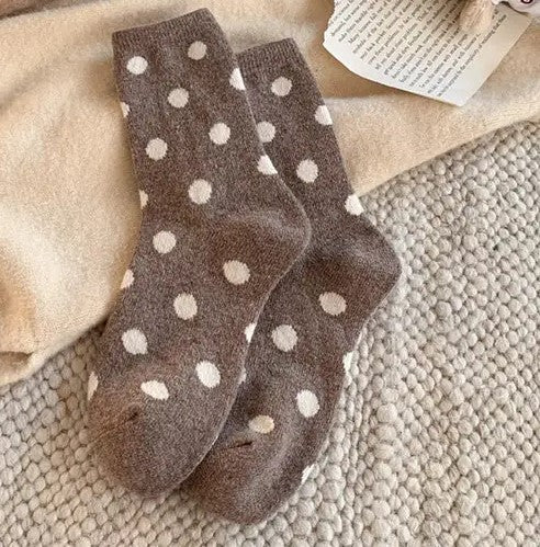 Color Block Thicken Polka Dot Socks