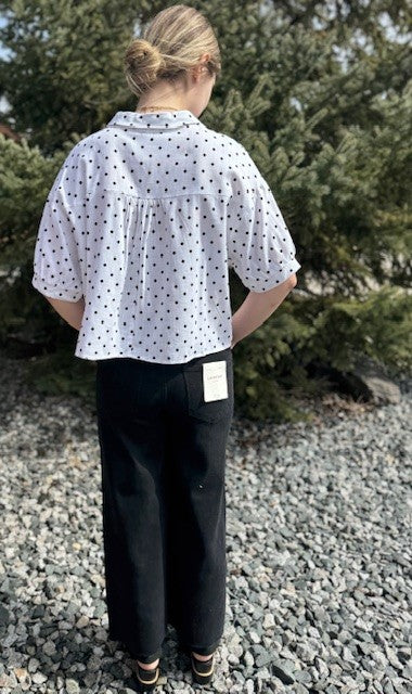 Polka Dot Button-up Shirt