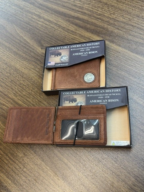 Bison Clip Wallet + Nickel