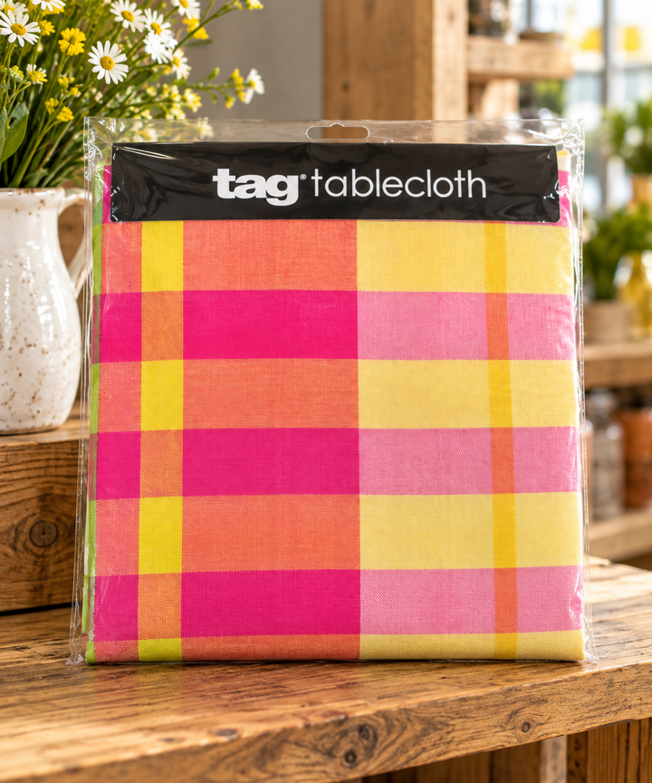 LemonCello Plaid Tablecloth
