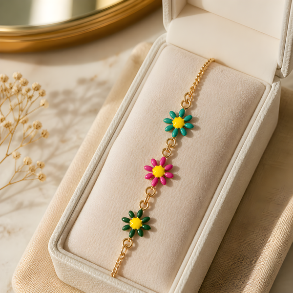 Daisy Gold Slider Bracelet