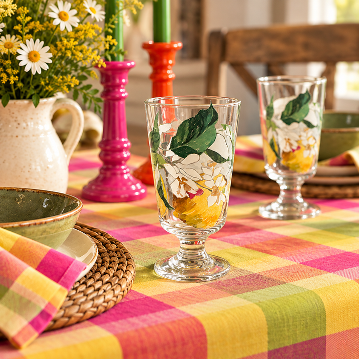 Lemoncello Footed Glass