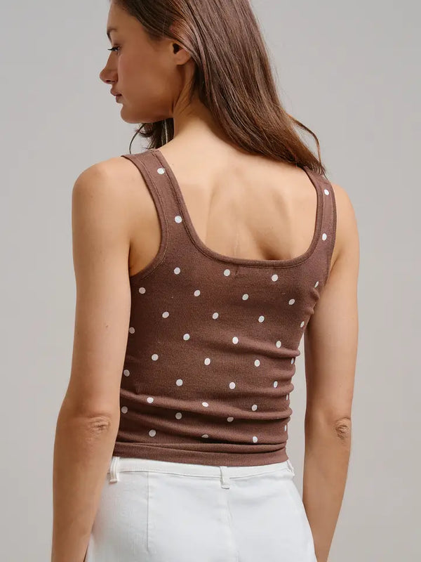 Polka Dot Sweater Tank