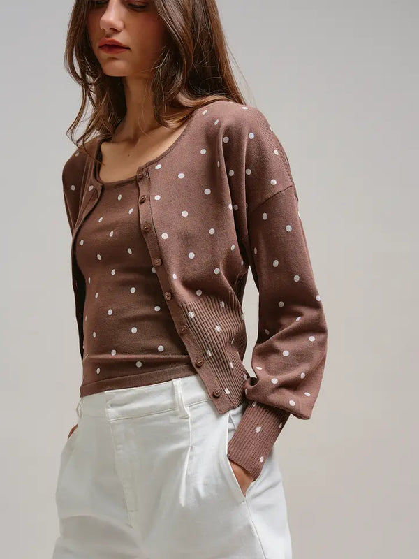 Polka Dot Sweater Tank