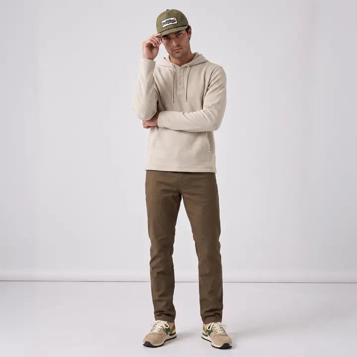 Men's Lichen Stretch Hooded Henley