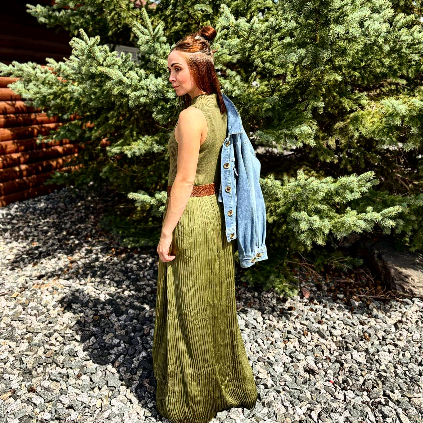 Mock Neck Sleeveless Maxi Dress