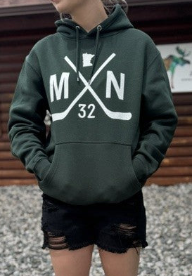 Double Hockey Sticks Hoodie | Sport Green