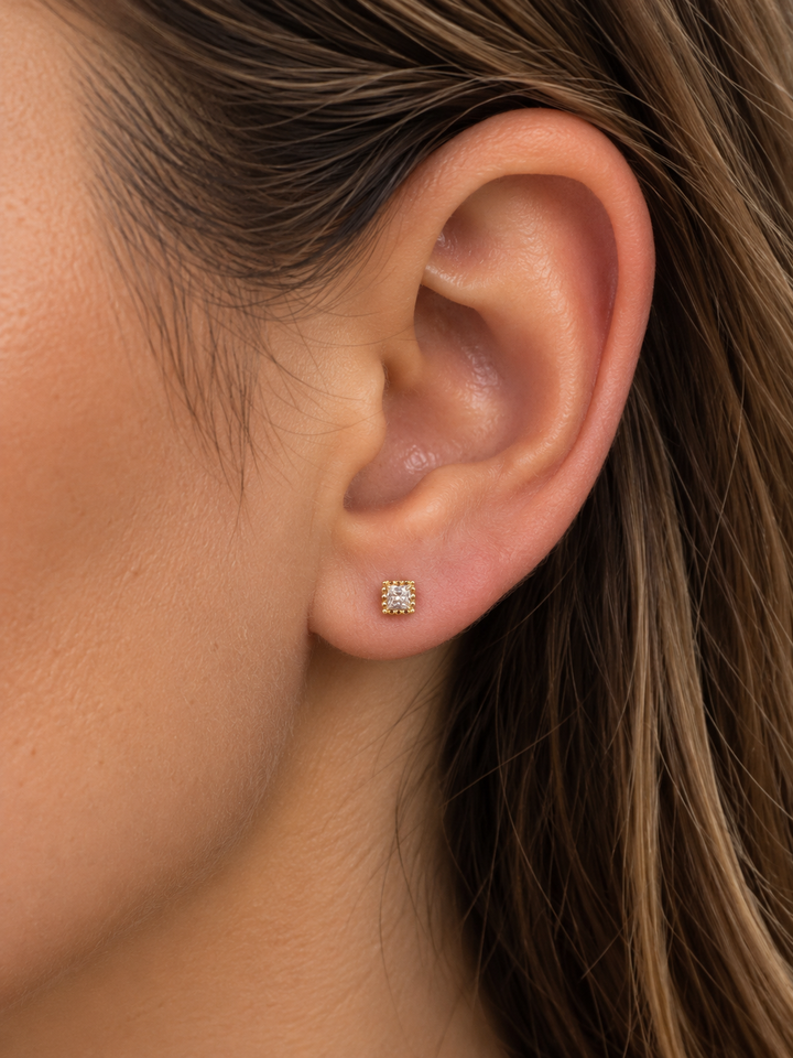Hadley Crystal Square Stud Earrings