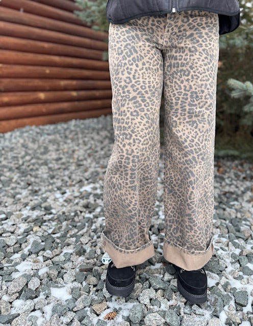 Marli Denim Leopard Pant