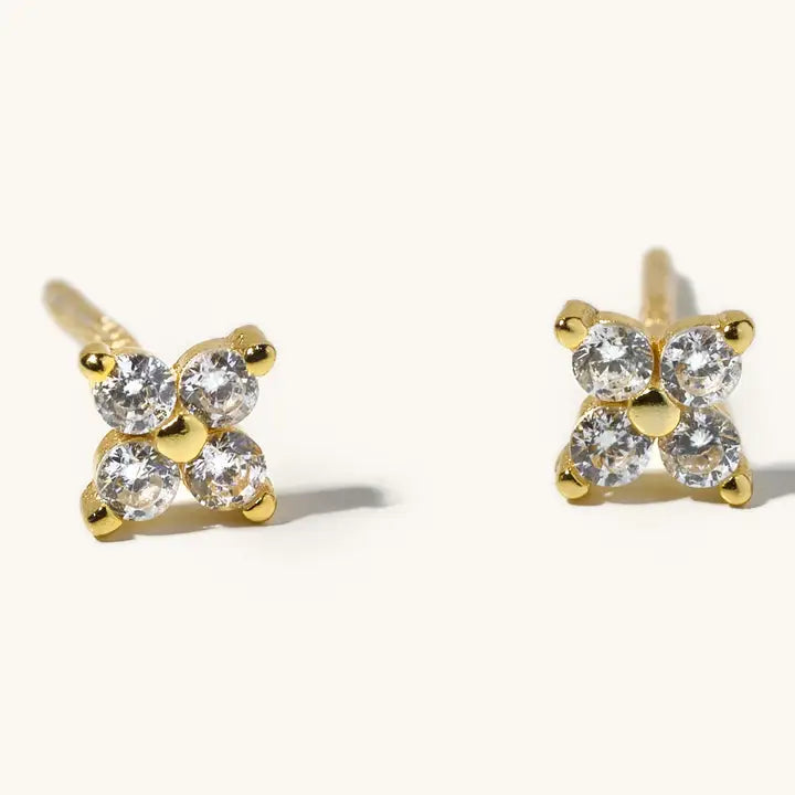 Nova Diamond Stud Earrings | Waterproof