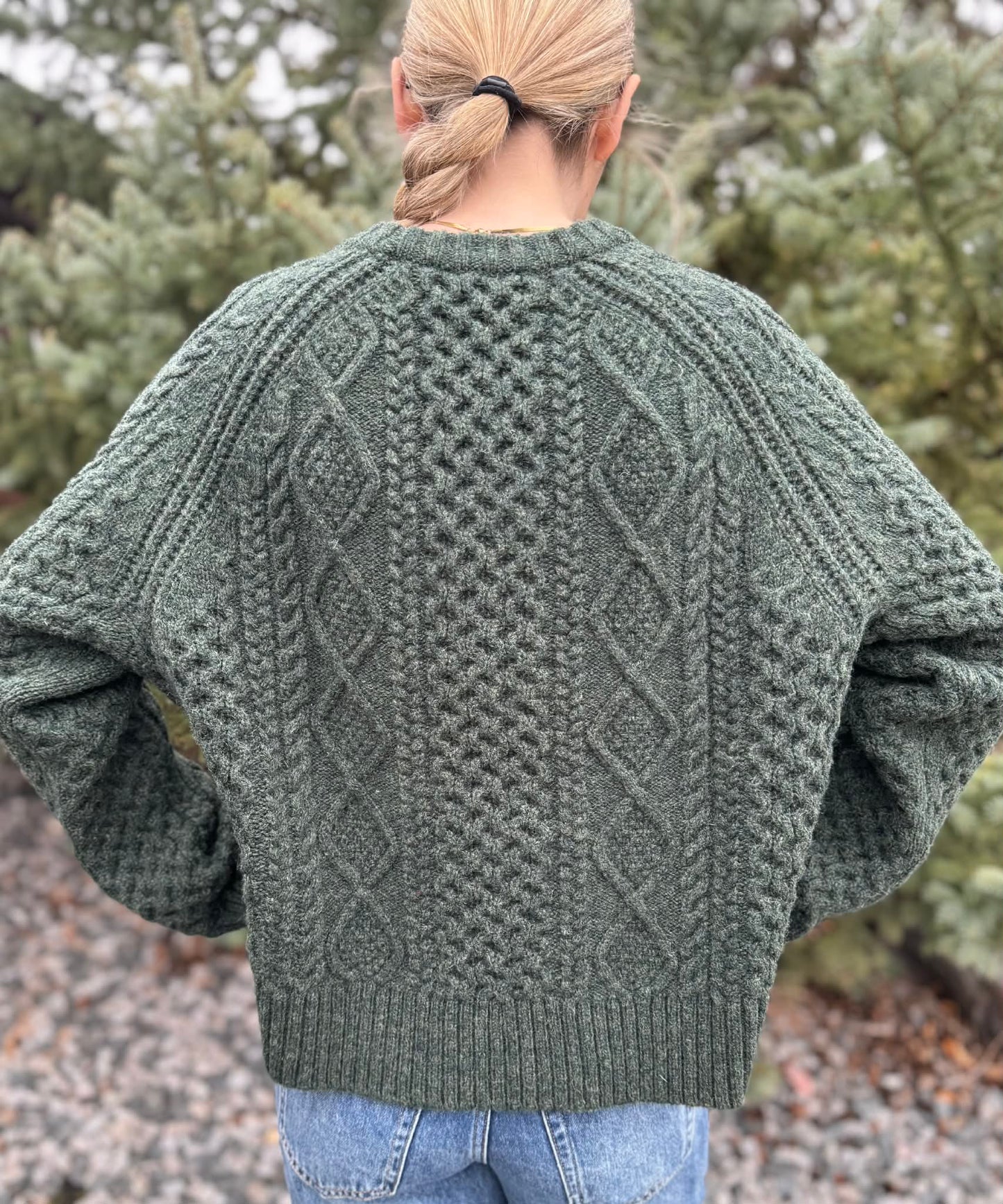 Cropped Fisherman Sweater